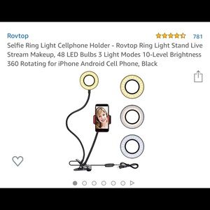 New Selfie ring light cellphone holder